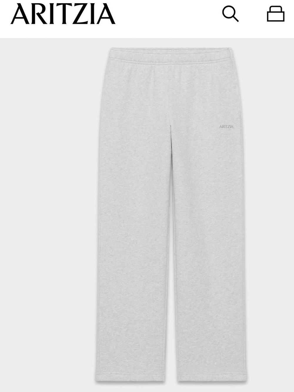 Aritzia Cozy Sweatfleece Mega Straight Sweatpants (Size Small - Regular)